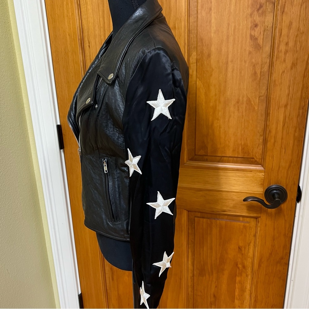 Reformation Big Dipper Leather Moto Style Jacket, Size S - Picture 3 of 13